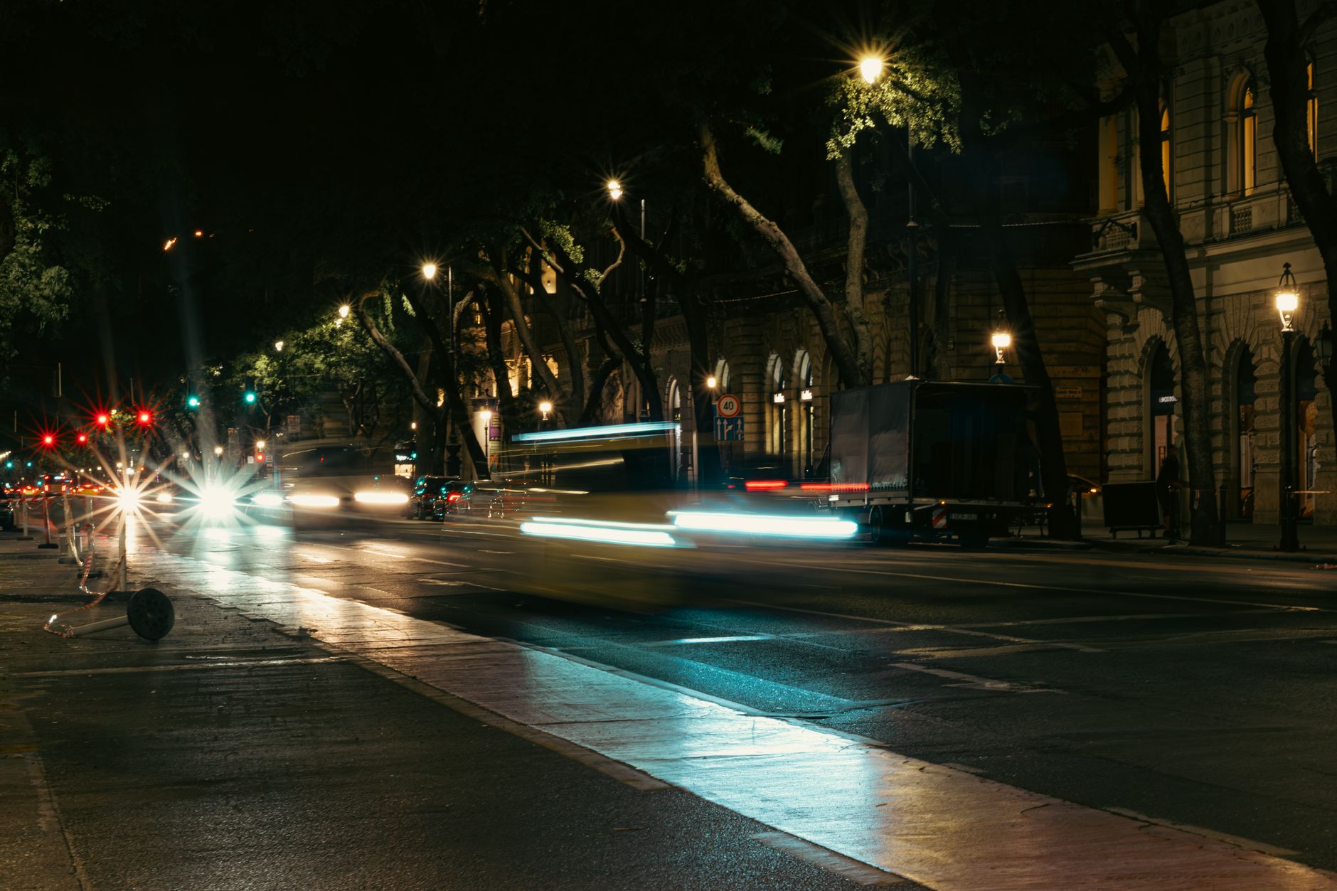 hazard lights car road